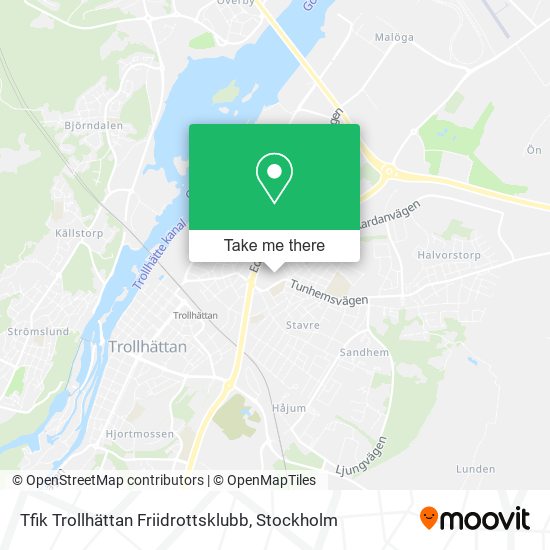 Tfik Trollhättan Friidrottsklubb map