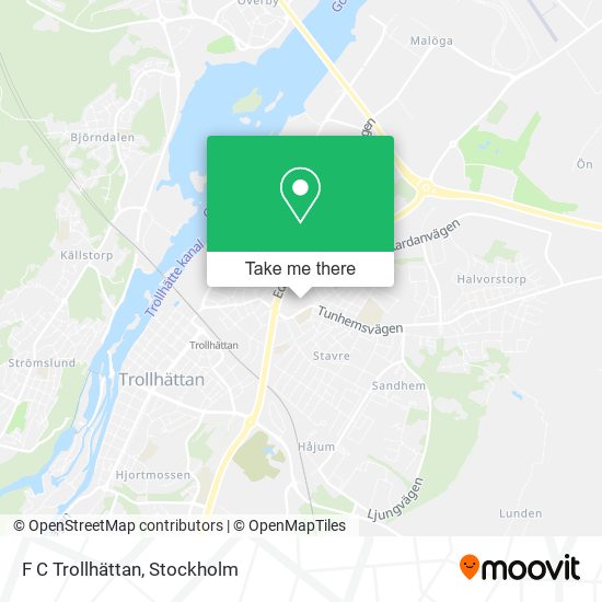 F C Trollhättan map