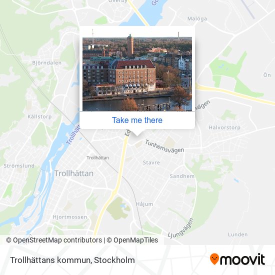 Trollhättans kommun map