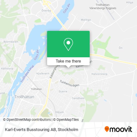 Karl-Everts Busstouring AB map