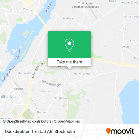 Däckdirekten Trestad AB map