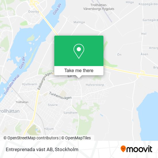 Entreprenada väst AB map