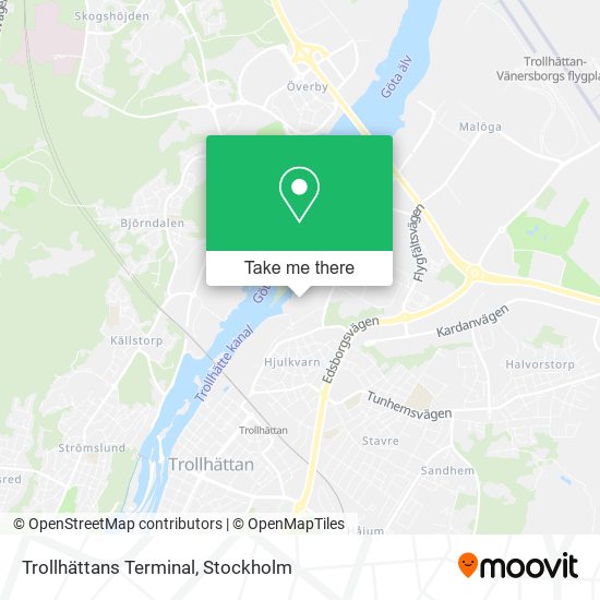 Trollhättans Terminal map