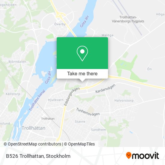 B526 Trollhattan map