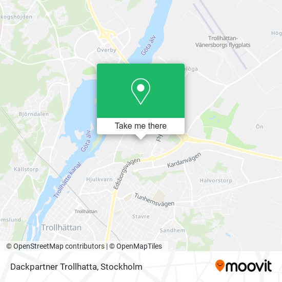 Dackpartner Trollhatta map