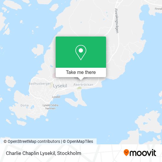 Charlie Chaplin Lysekil map