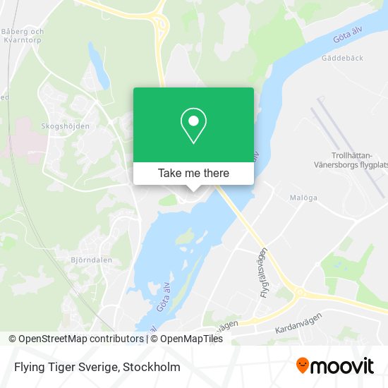 Flying Tiger Sverige map