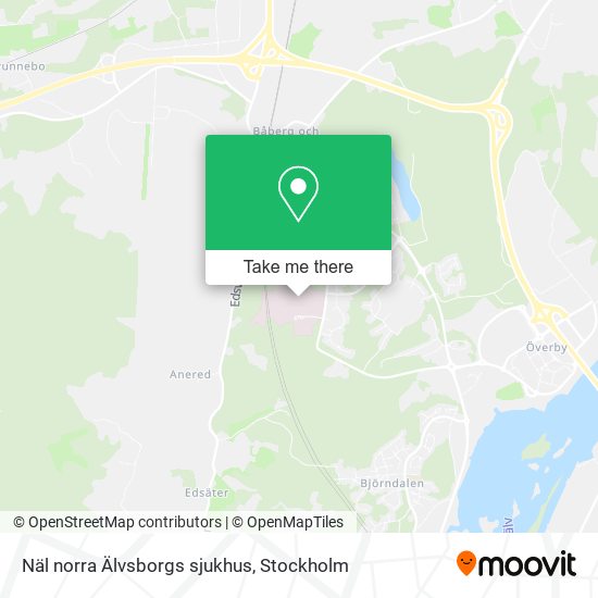 Näl norra Älvsborgs sjukhus map