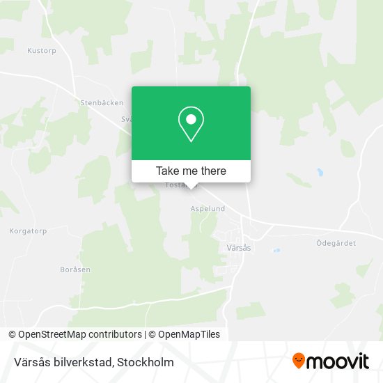 Värsås bilverkstad map