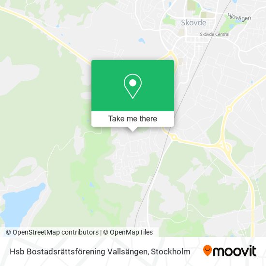 Hsb Bostadsrättsförening Vallsängen map