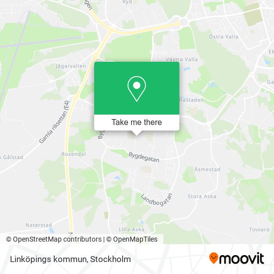 Linköpings kommun map