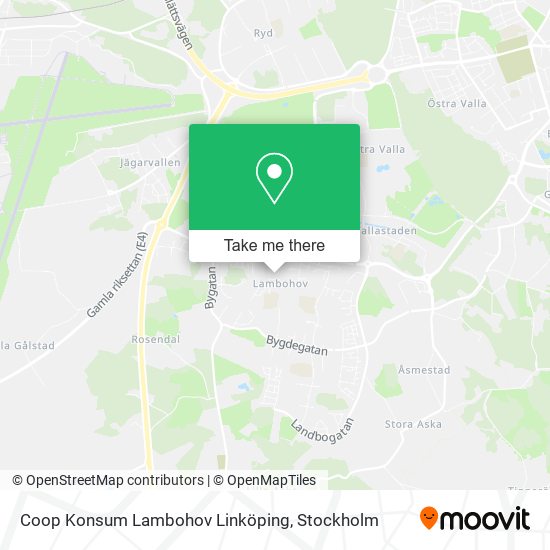 Coop Konsum Lambohov Linköping map