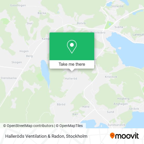 Halleröds Ventilation & Radon map