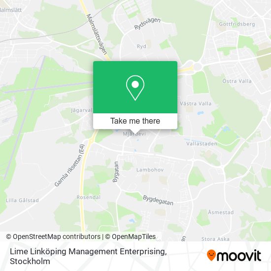 Lime Linköping Management Enterprising map