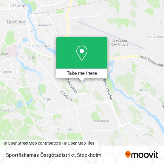 Sportfiskarnas Östgötadistrikt map