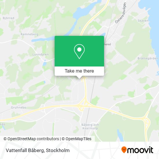 Vattenfall Båberg map