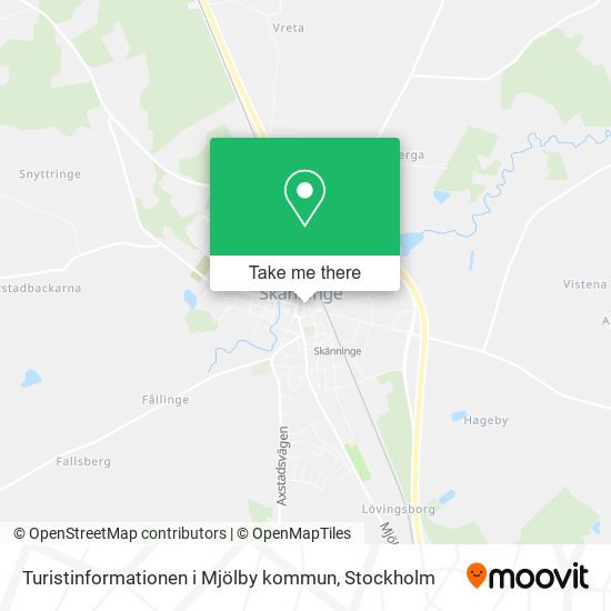 Turistinformationen i Mjölby kommun map