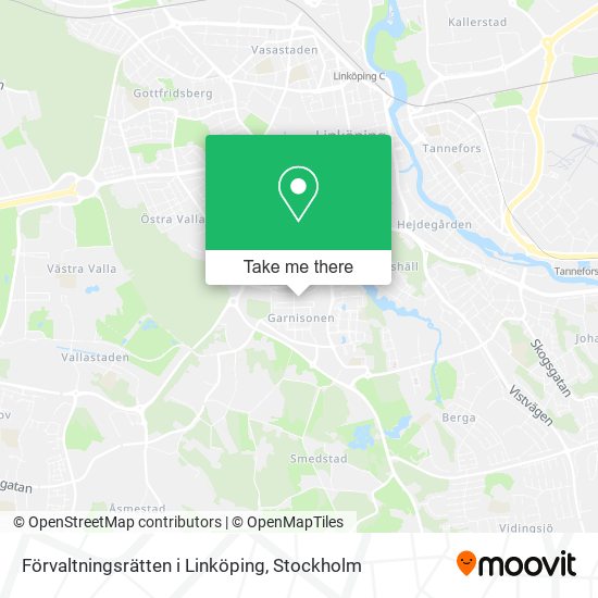 Förvaltningsrätten i Linköping map