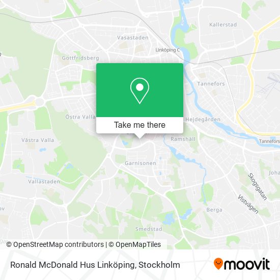 Ronald McDonald Hus Linköping map