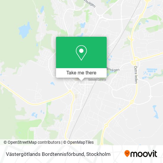 Västergötlands Bordtennisförbund map