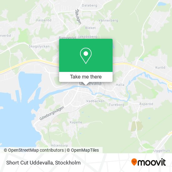 Short Cut Uddevalla map