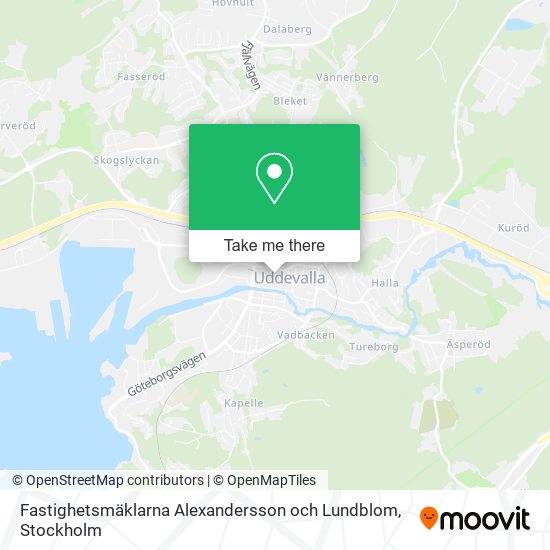 Fastighetsmäklarna Alexandersson och Lundblom map