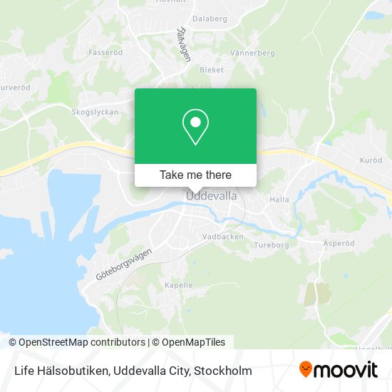 Life Hälsobutiken, Uddevalla City map