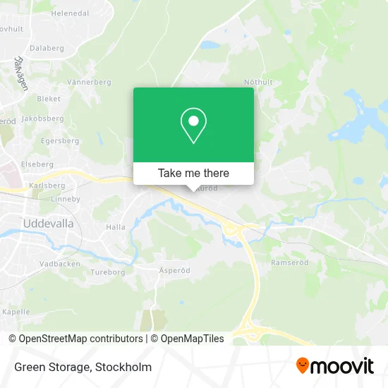Green Storage map