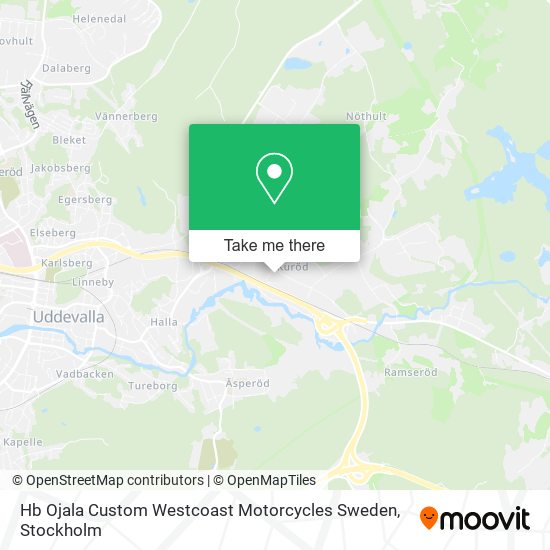 Hb Ojala Custom Westcoast Motorcycles Sweden map