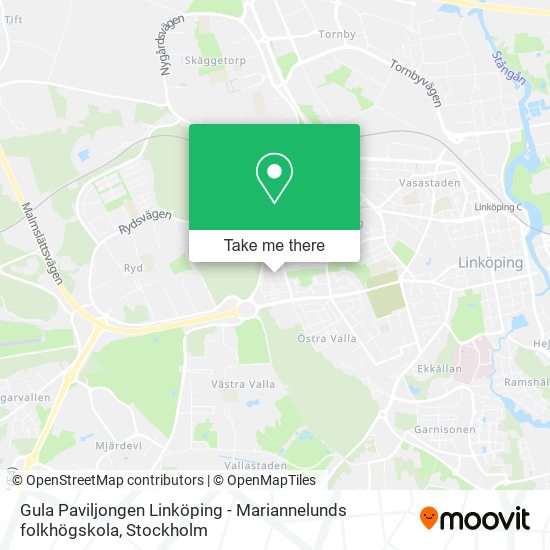 Gula Paviljongen Linköping - Mariannelunds folkhögskola map