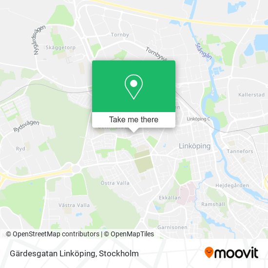 Gärdesgatan Linköping map