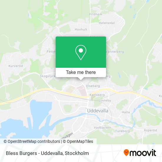 Bless Burgers - Uddevalla map