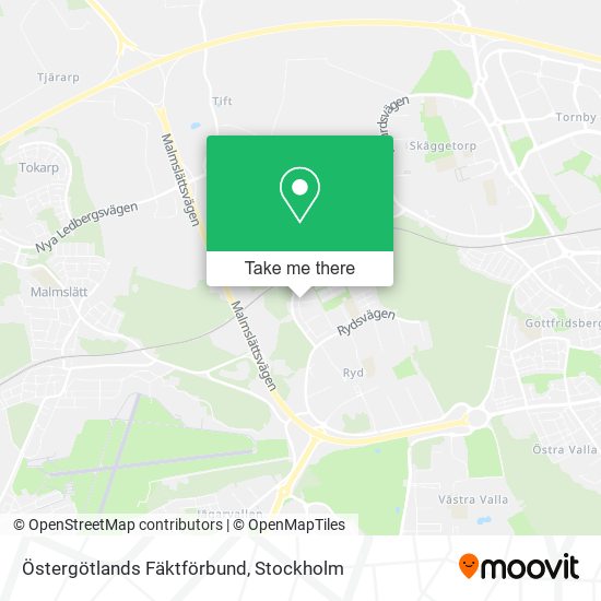Östergötlands Fäktförbund map