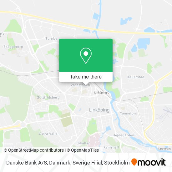 Danske Bank A / S, Danmark, Sverige Filial map