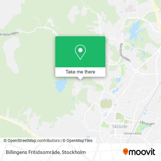 Billingens Fritidsområde map