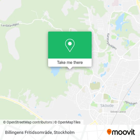 Billingens Fritidsområde map