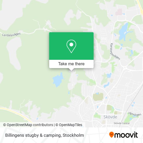 Billingens stugby & camping map