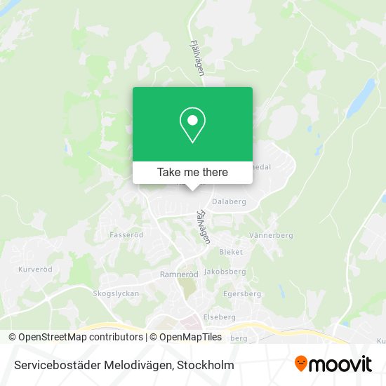 Servicebostäder Melodivägen map