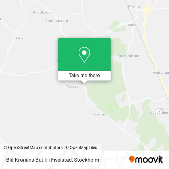 Blå Kronans Butik i Fivelstad map