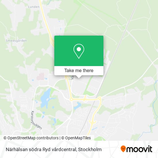 Närhälsan södra Ryd vårdcentral map