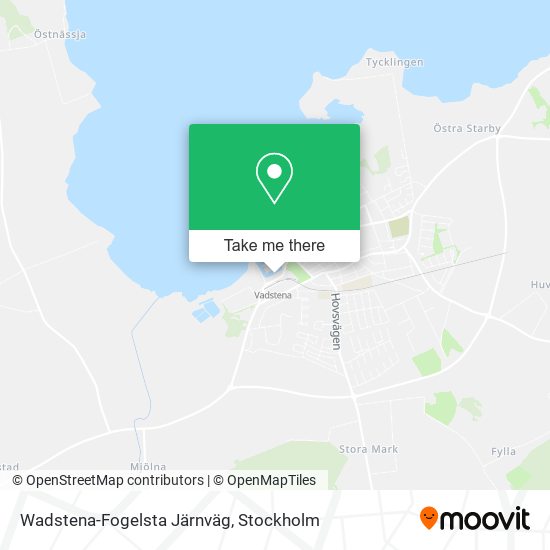 Wadstena-Fogelsta Järnväg map