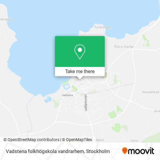 Vadstena folkhögskola vandrarhem map