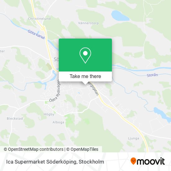 Ica Supermarket Söderköping map