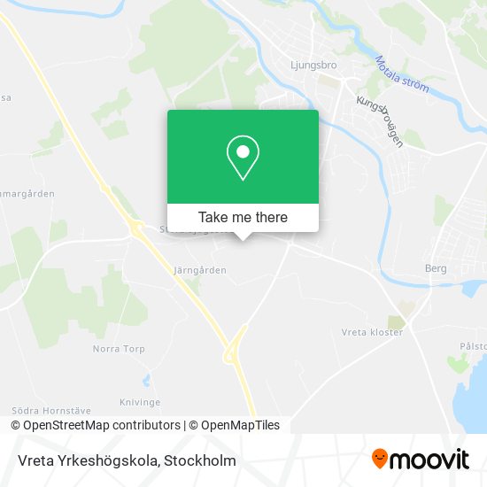 Vreta Yrkeshögskola map