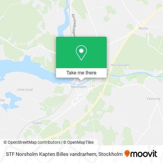 STF Norsholm Kapten Billes vandrarhem map