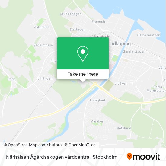 Närhälsan Ågårdsskogen vårdcentral map