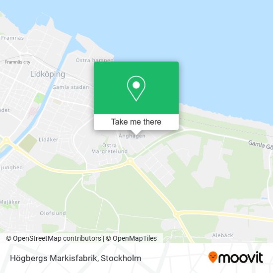 Högbergs Markisfabrik map