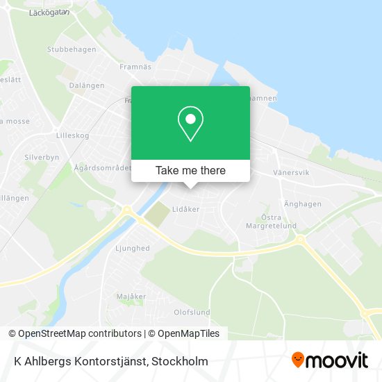 K Ahlbergs Kontorstjänst map