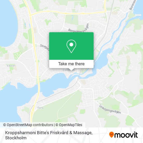 Kroppsharmoni Bitte's Friskvård & Massage map