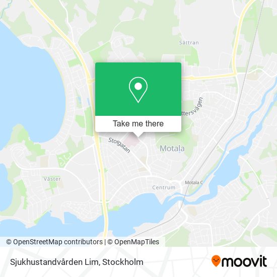 Sjukhustandvården Lim map